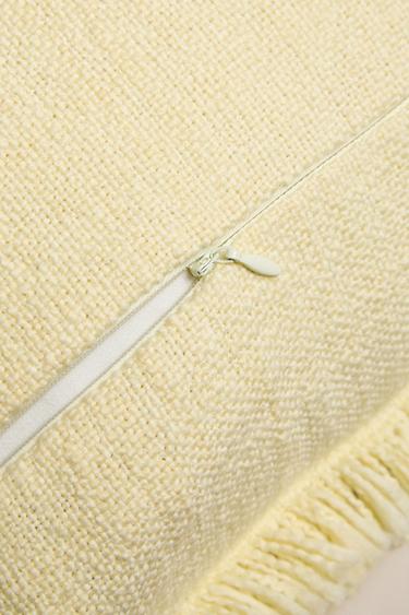 HOUSSE DE COUSSIN FRANGES - Jaune de Zara - Image 5