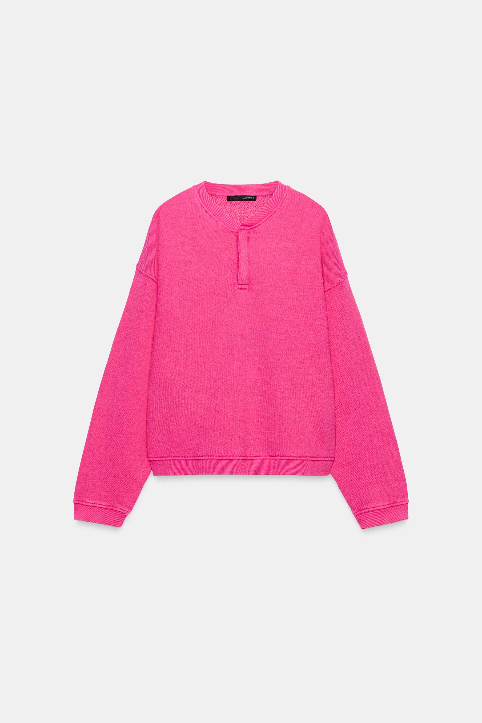 Zara SOLUK EFEKTLİ DÜĞMELİ SWEATSHIRT görsel 5