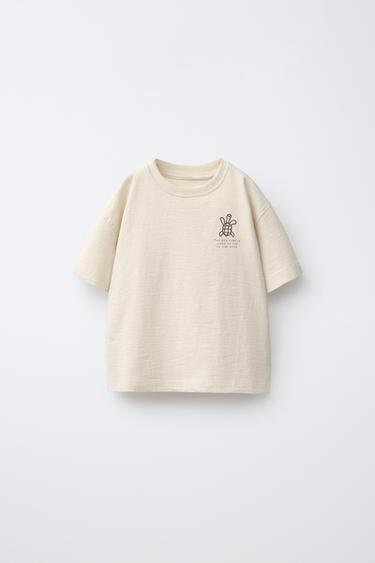EMBROIDERED TURTLE T-SHIRT - Mid-ecru by Zara
