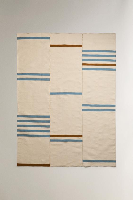 STRIPED COTTON RUG - 裸色 | ZARA Hong Kong SAR / 香港特別行政區