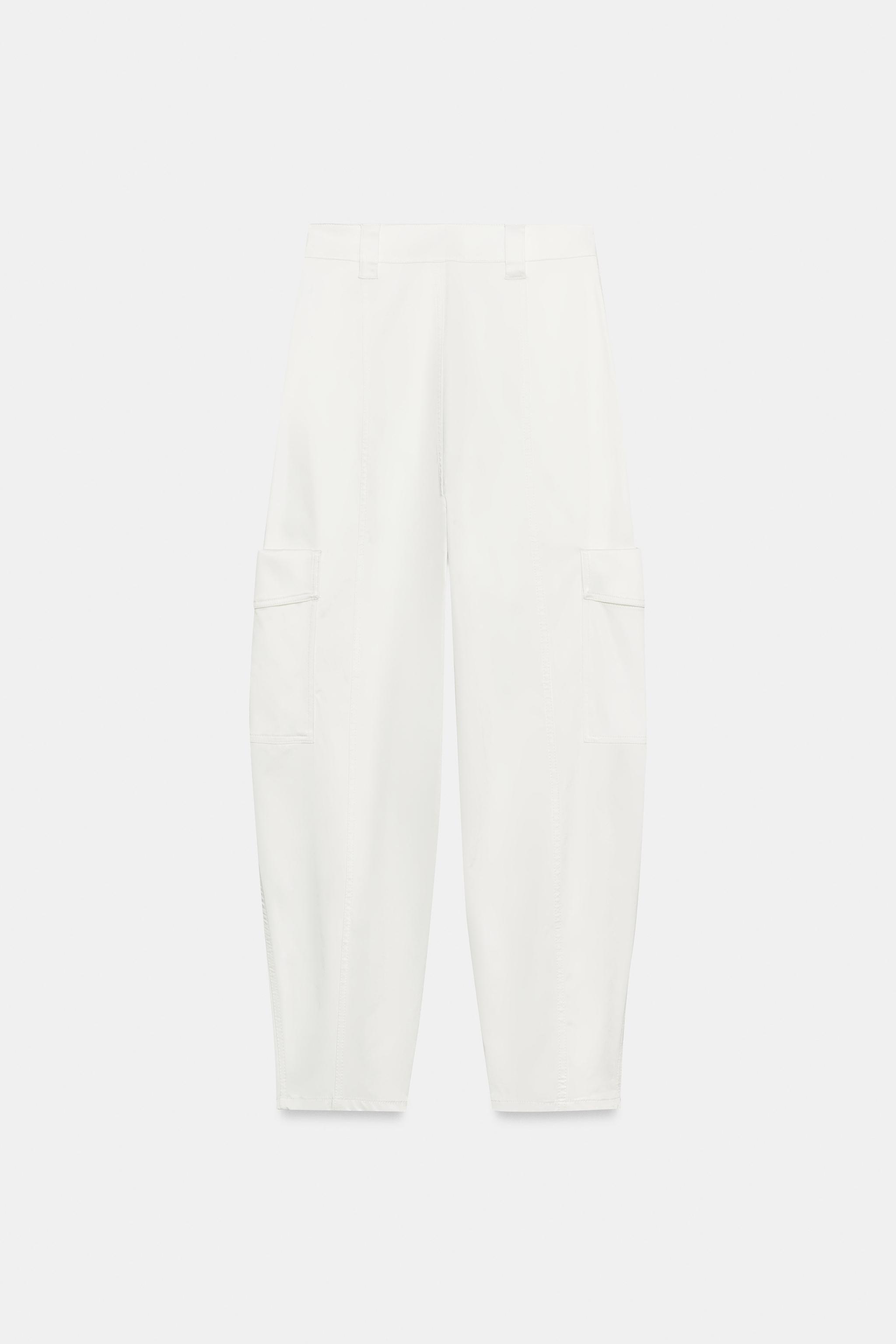SATIN BALLOON CARGO TROUSERS