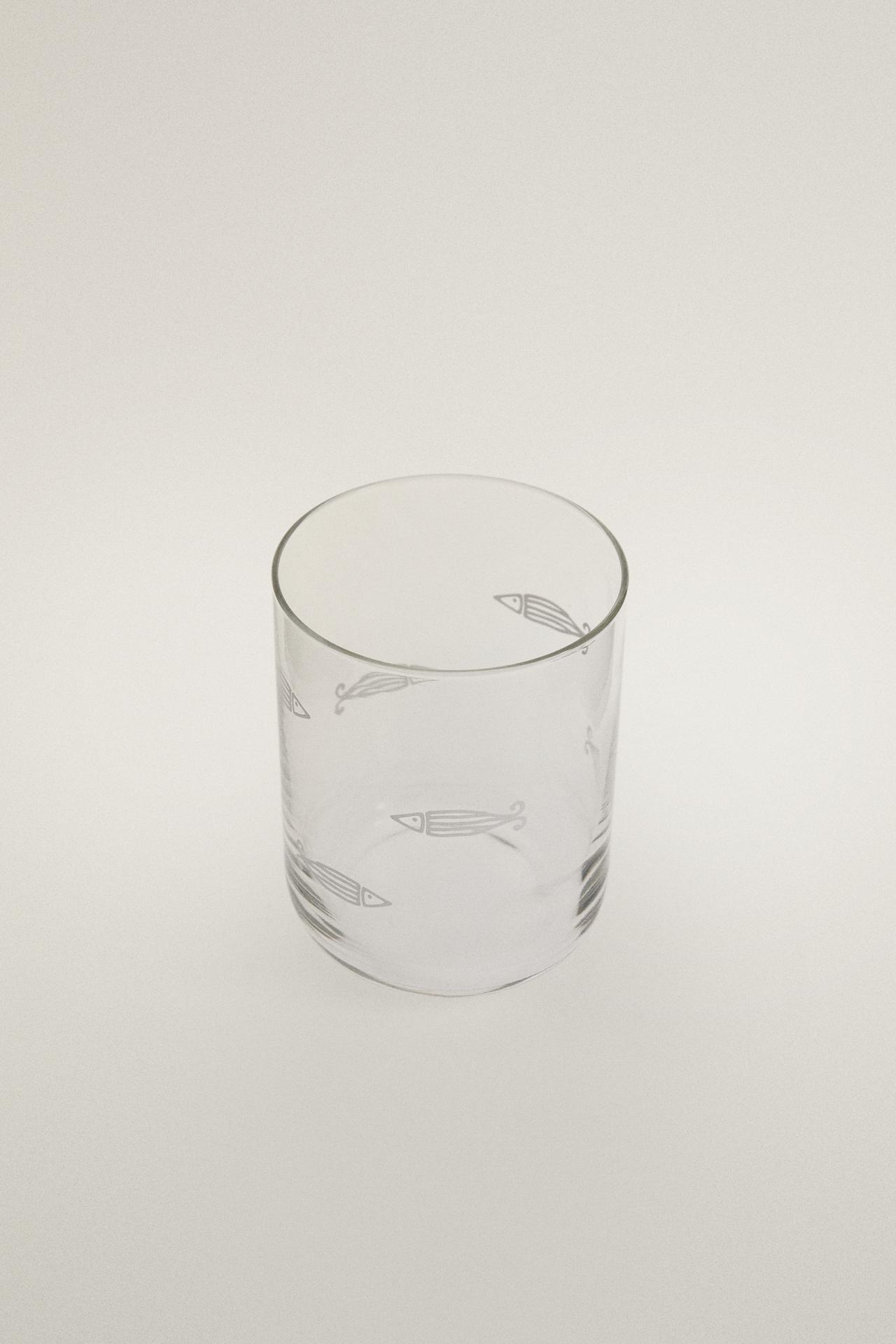 FISH GLASS TUMBLER — White