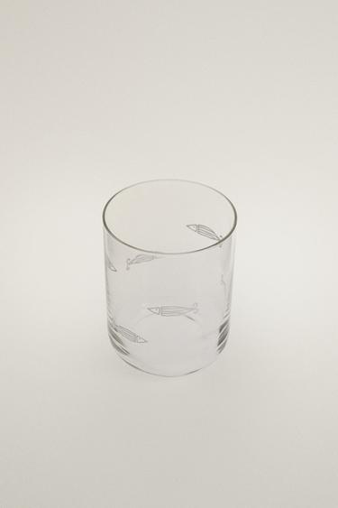 FISH GLASS TUMBLER — White 2