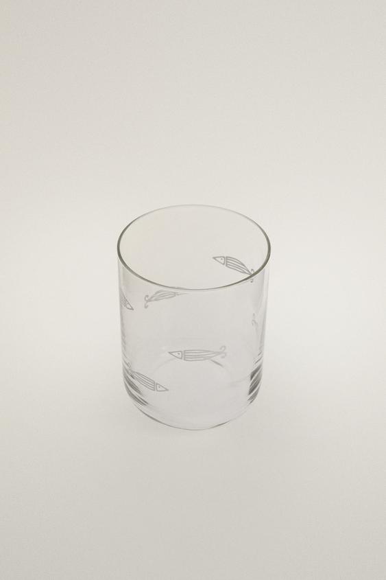 VERRE EN VERRE POISSON - Blanc de Zara - Image 1