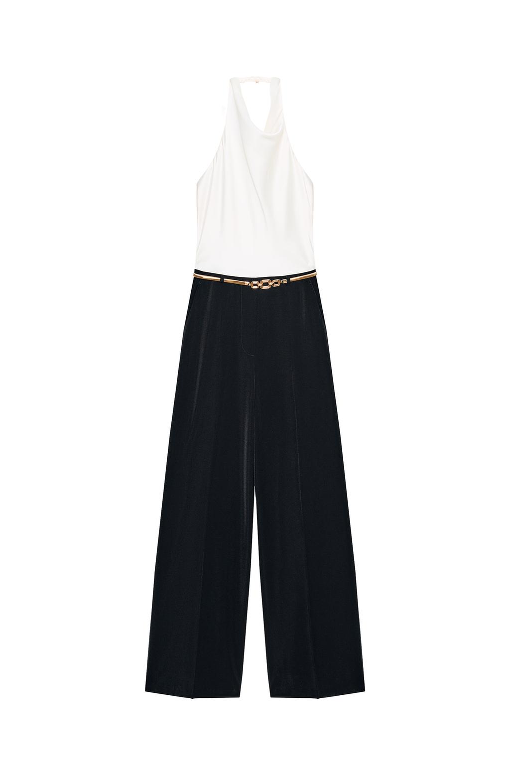 HALTER NECK JUMPSUIT WITH BELT - image 3