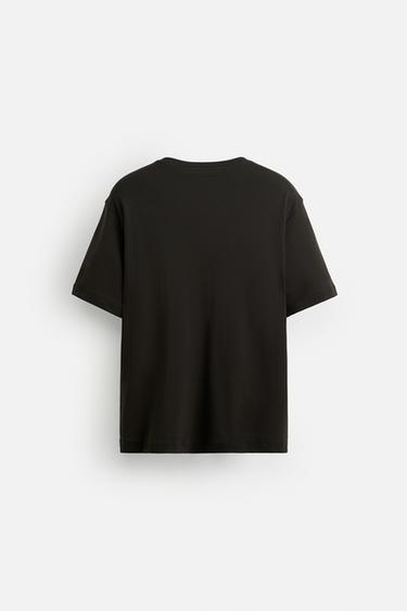 SUPIMA ® COTTON REGULAR FIT T-SHIRT - Dark brown by Zara - Image 7