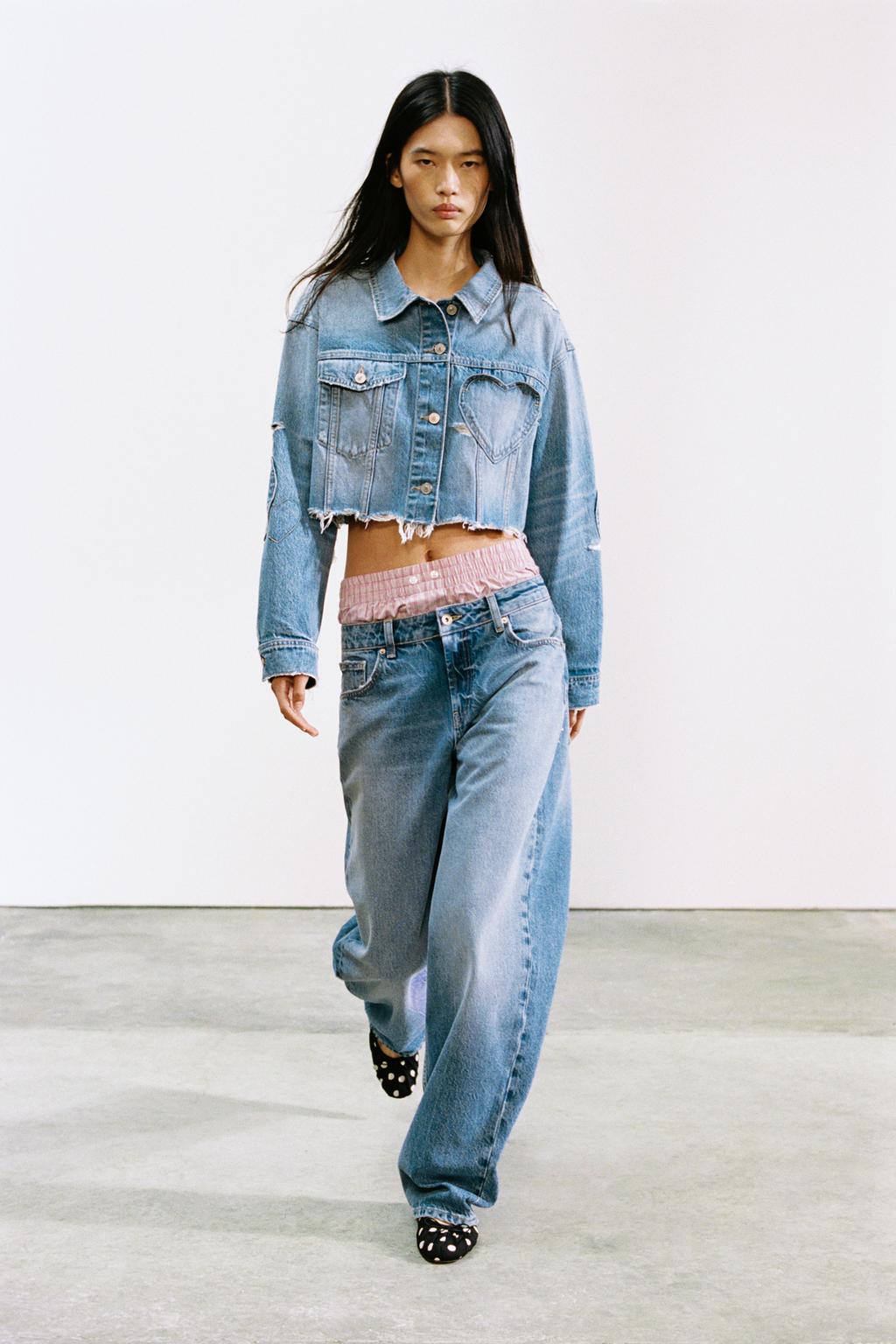 TRF DENIM JACKET WITH HEARTS