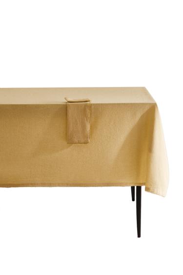 PLAIN DYED THREAD TABLECLOTH - Yellow by Zara