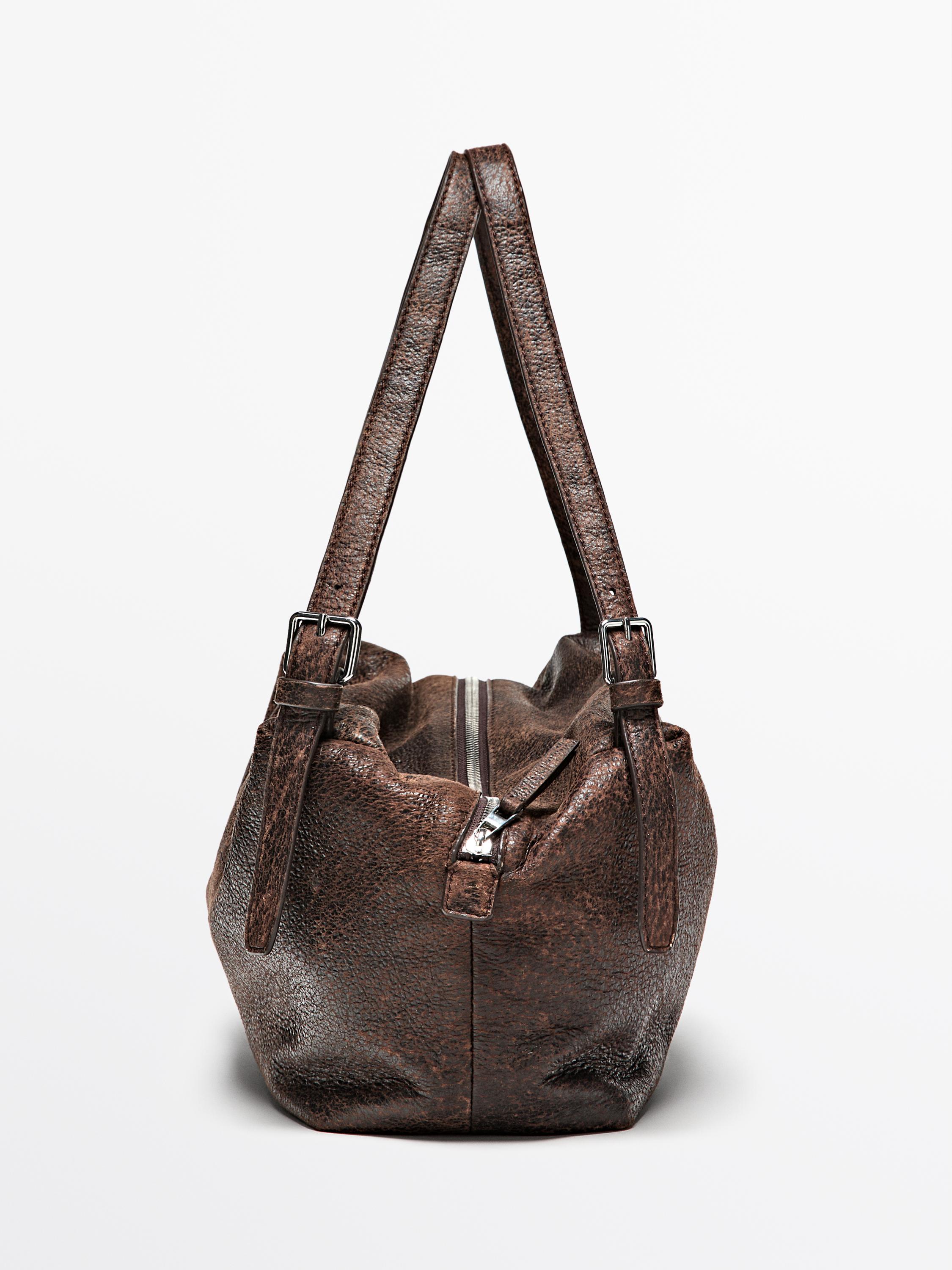 Nappa leather satchel bag