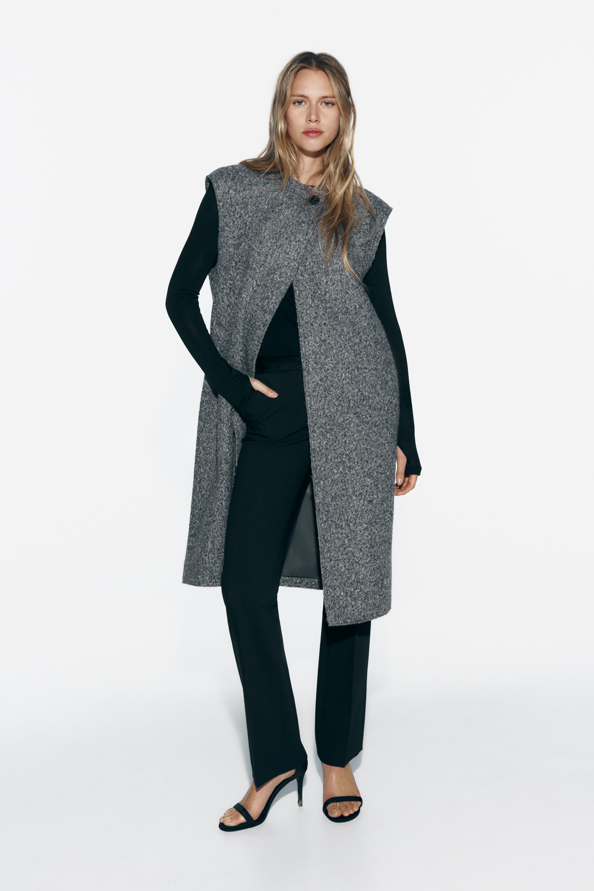 ZARA ウールブレンド ロングベスト XS〜S - ベスト/ジレ