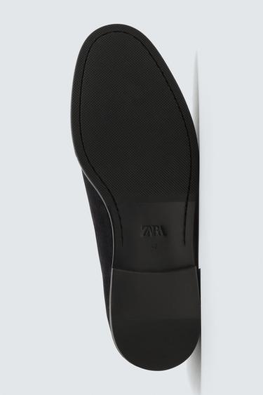 LEATHER LOAFERS WITH TASSELS - Blue by Zara - Image 3