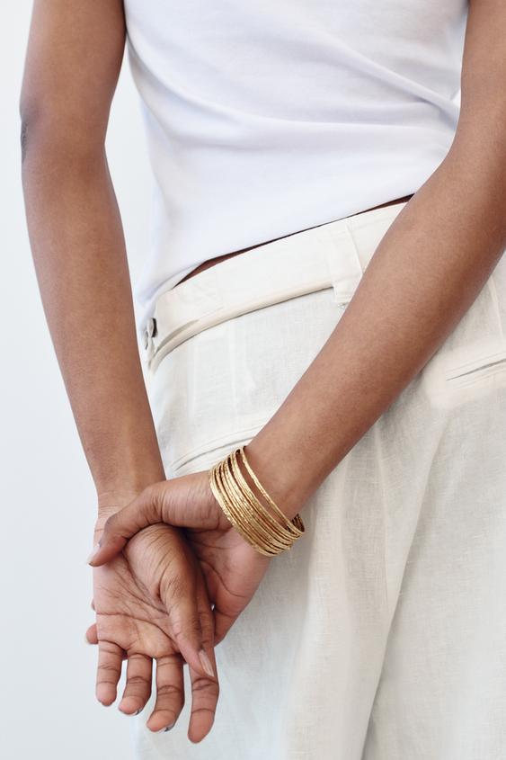 PACK OF METALLIC BRACELETS - Golden | ZARA Australia