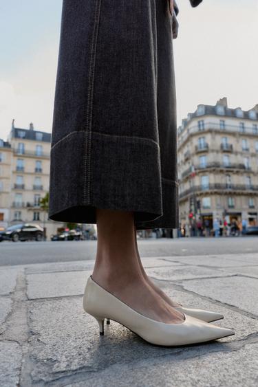 KITTEN-HEEL SHOES - Grey by Zara