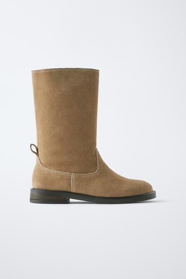 STIEFEL AUS VELOURSLEDER - Beige von Zara - Bild 0