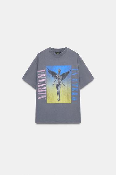 NIRVANA© FADED-EFFECT T-SHIRT - Anthracite grey by Zara - Image 0