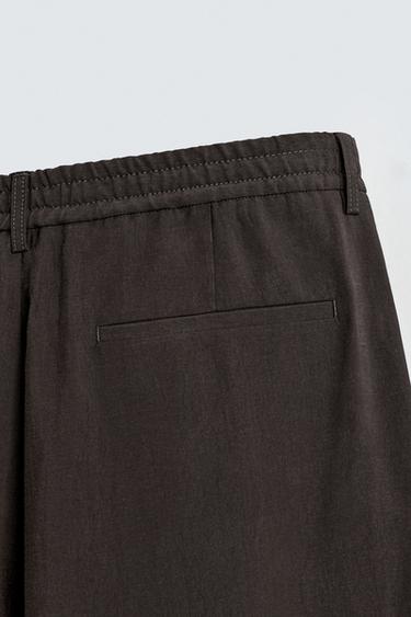FLOWING PLEATED TROUSERS - Chocolate by Zara - Image 9