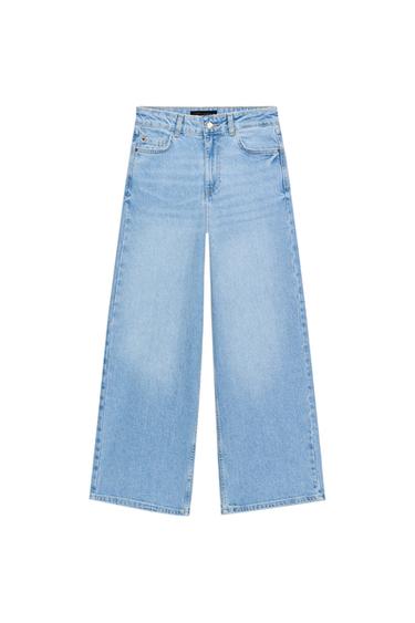 Z1975 HIGH-WAIST CULOTTES - Light blue by Zara