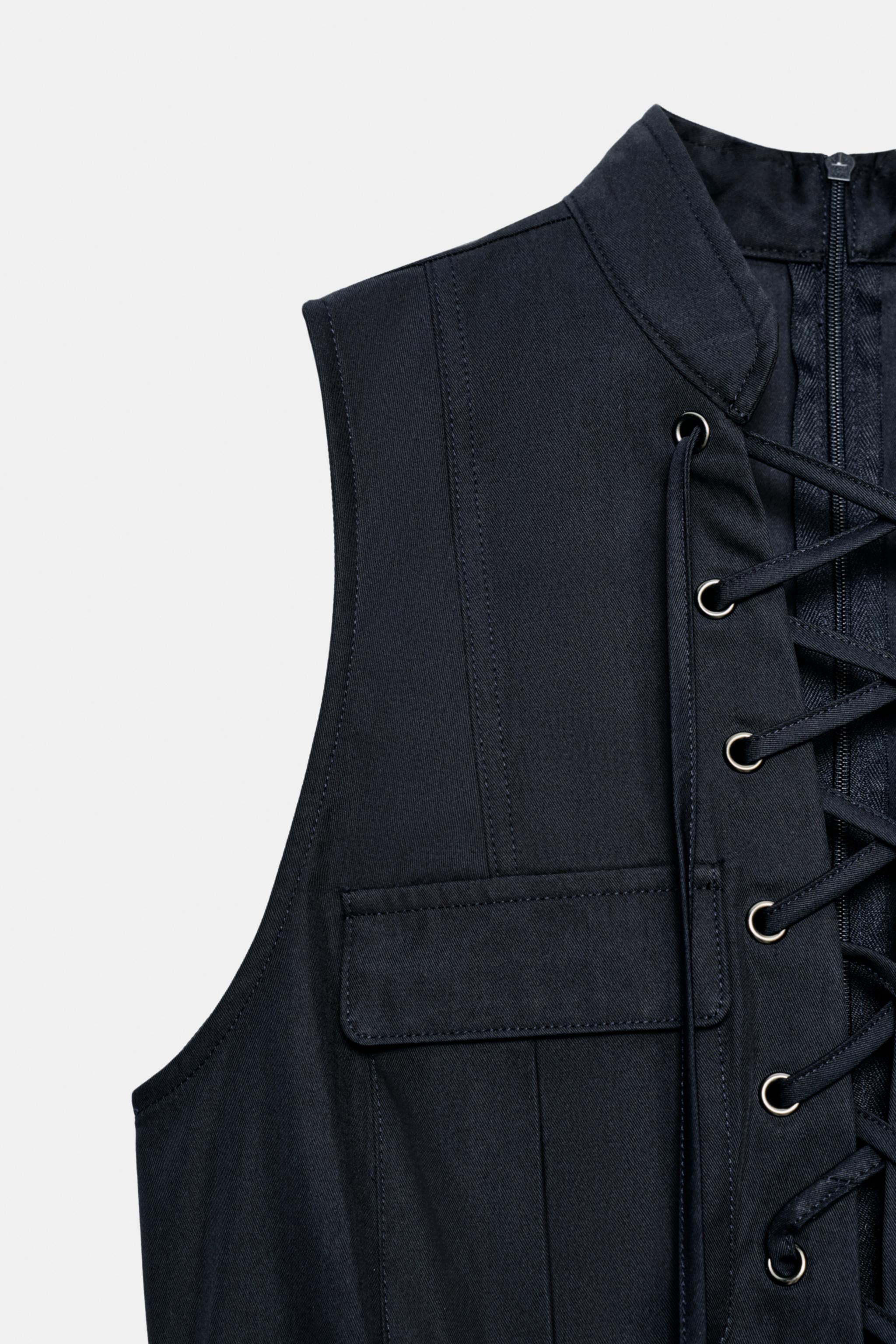 CROSS-OVER STRAP POCKET MINI DRESS