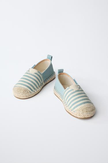 ESPADRILLES EN JUTE À RAYURES - Bleu de Zara - Image 2