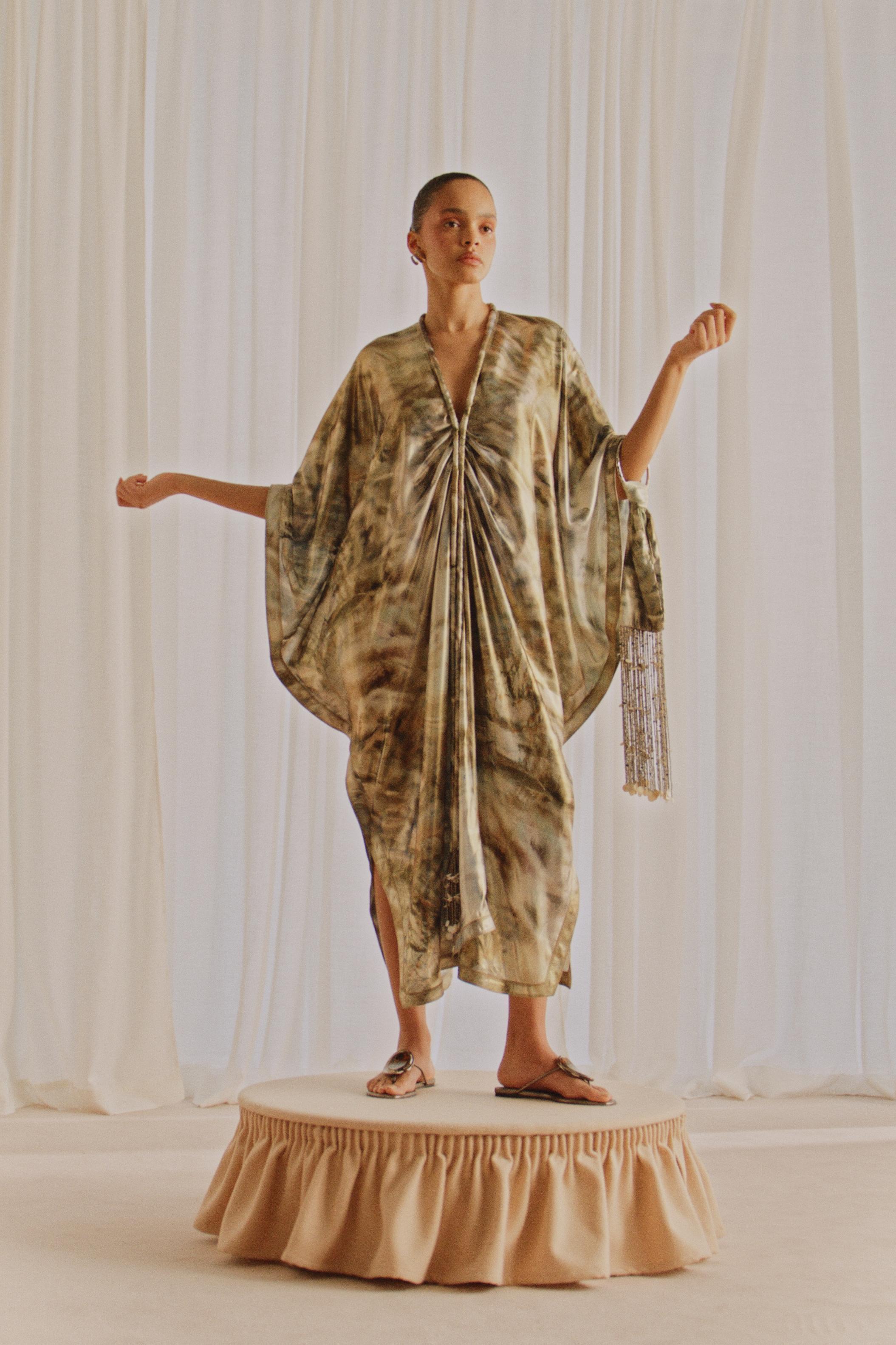 PRINTED TUNIC MARISA BERENSON X ZARA — Turquoise
