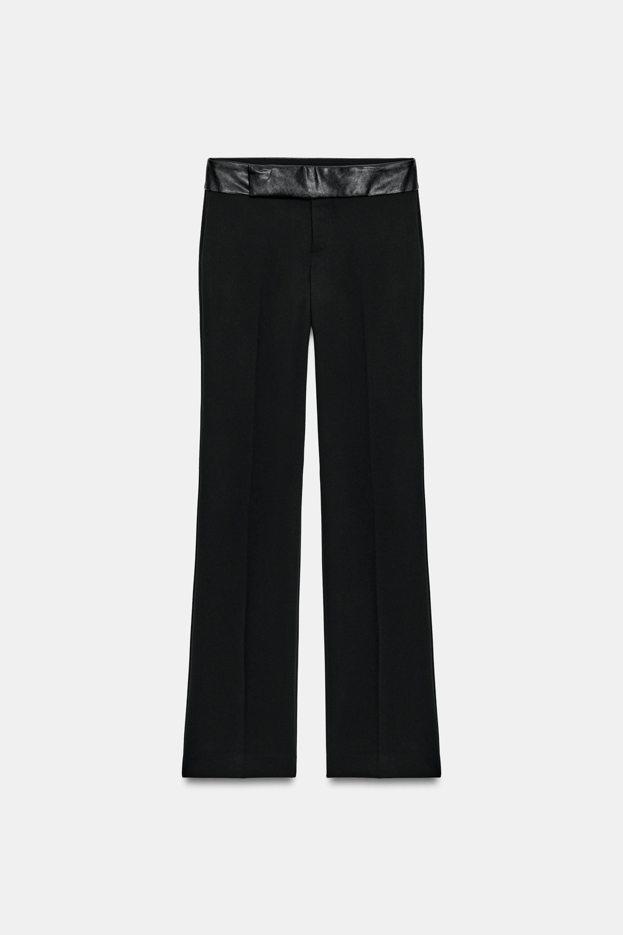 Женские брюки Zara COMBINED STRAIGHT PANTS — фото 7