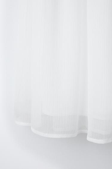 ROBE DOUBLE ÉPAISSEUR EN LIN - Écru de Zara - Image 3