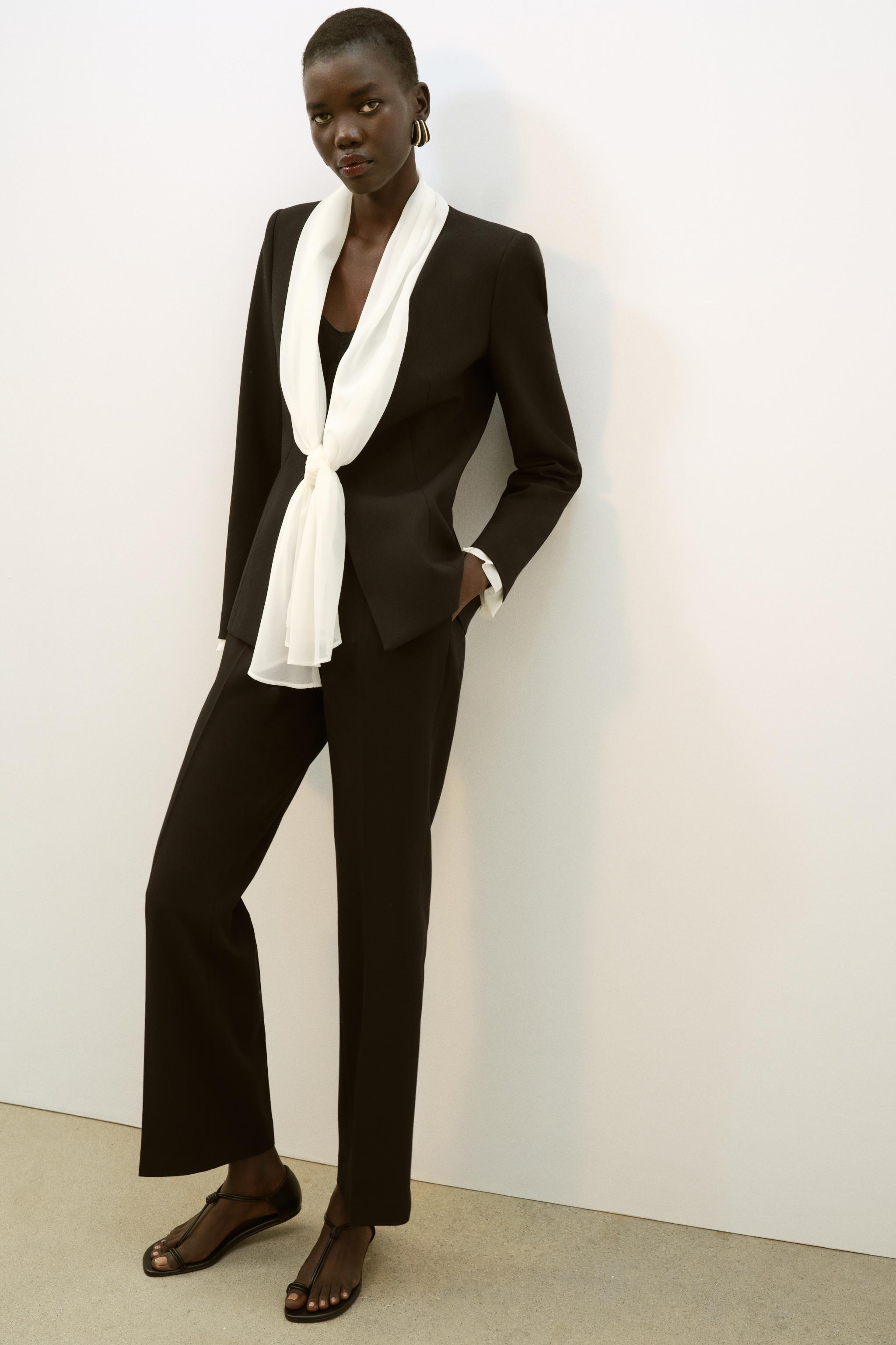 ハイウエストストレートパンツ - ブラック | ZARA Japan / 日本