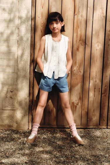 DENIM BERMUDA SHORTS - Blue by Zara