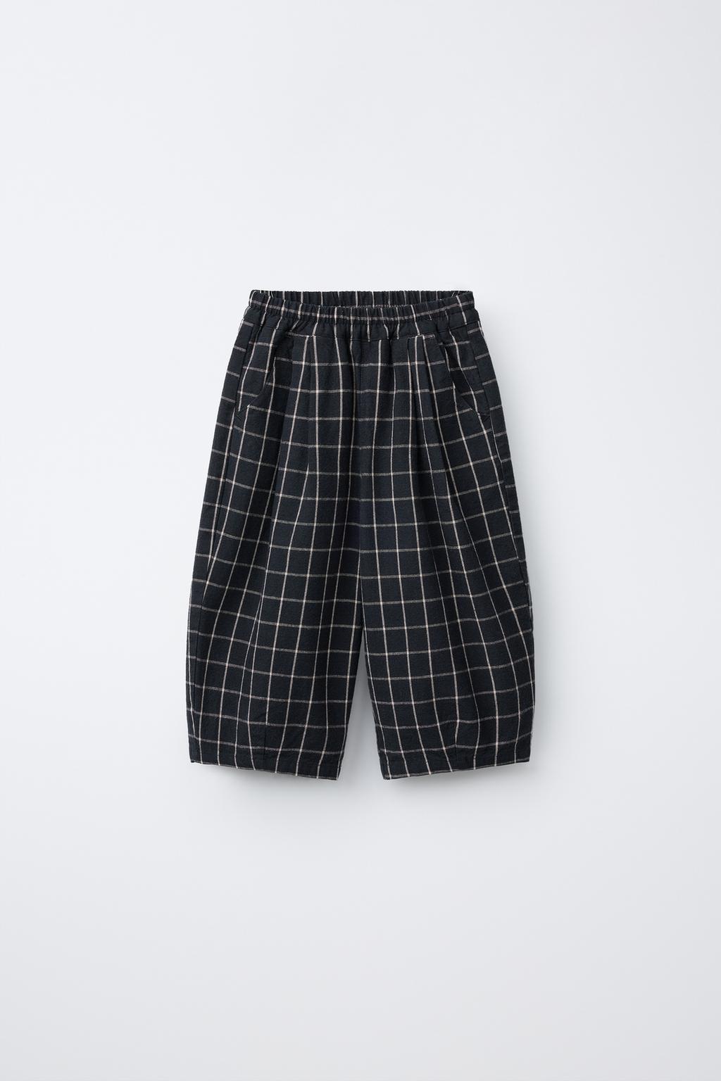 COMFY BALLOON CHECK TROUSERS