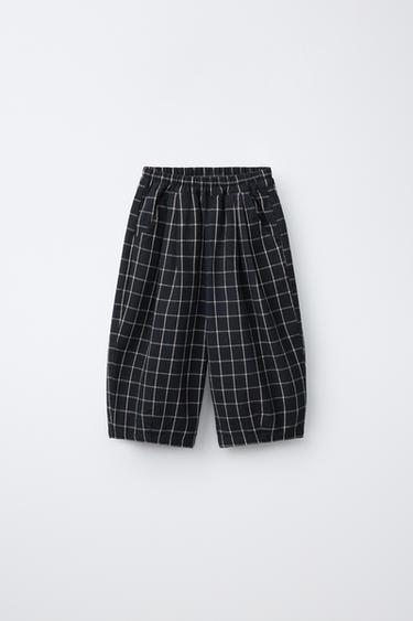 COMFY PLAID BALLOON PANTS — Anthracite grey 2