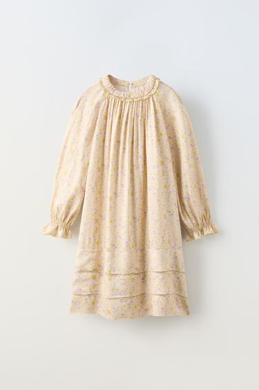 ПЛАТЬЕ С ЦВЕТОЧНЫМ ПРИНТОМ — ЦВЕТ МАЛЬВЫ от Zara — изображение 0