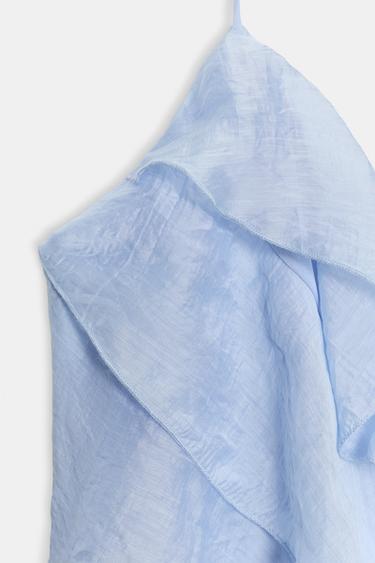 SHORT DRESS WITH RUFFLES - Sky blue by Zara - Image 7