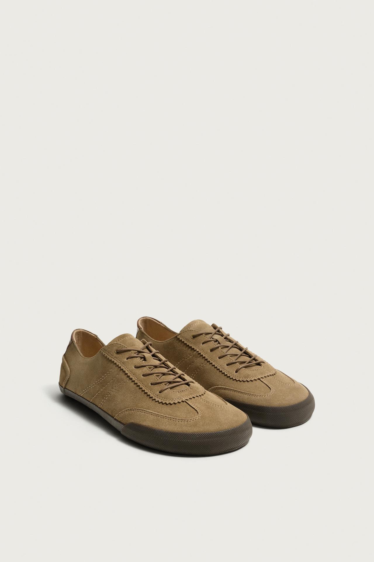 BAREFOOT LEATHER SNEAKERS — Brown