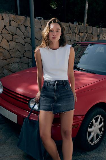 CAMISETA MANGA ESCAVE - Branco de Zara