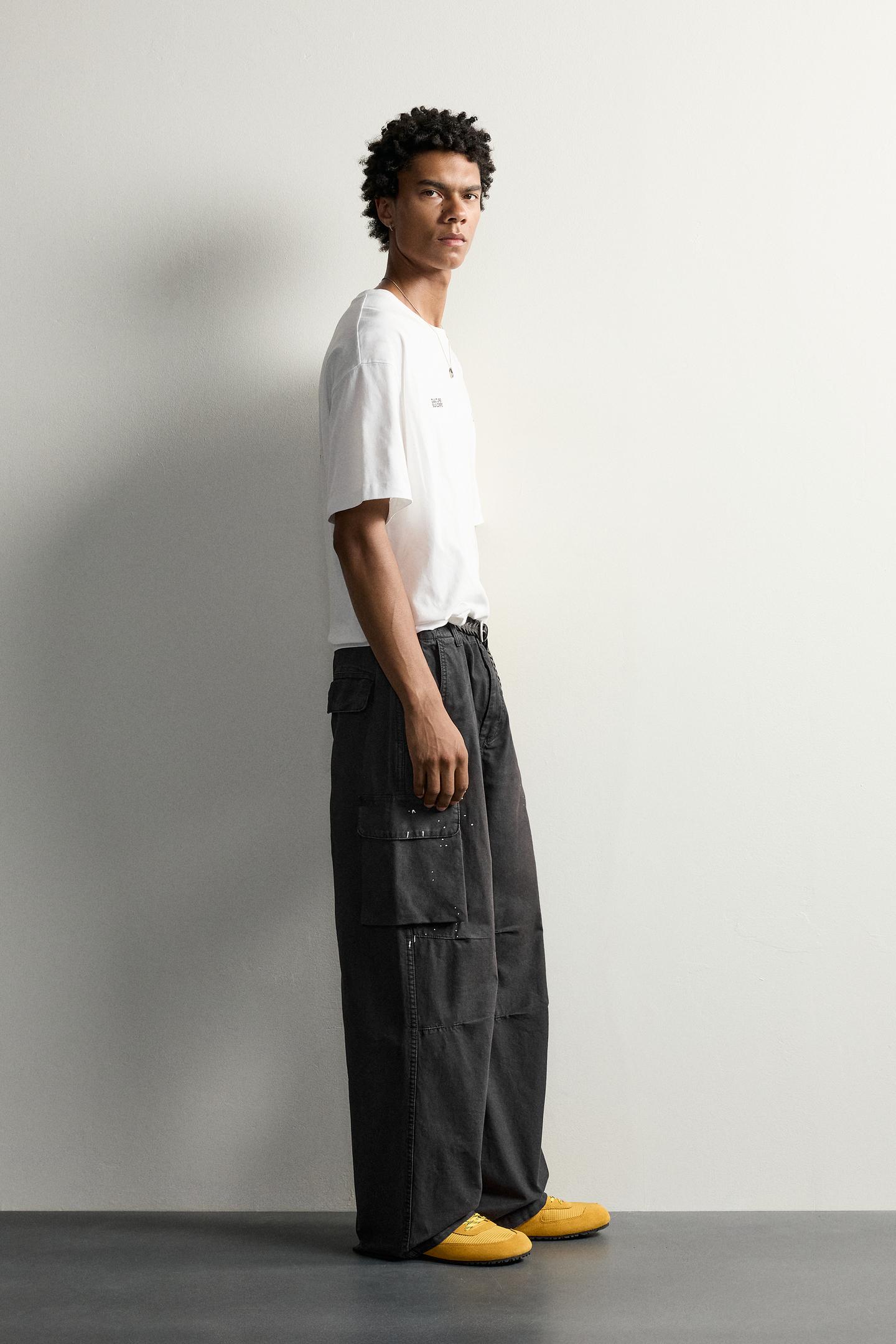Мужская футболка Zara Relaxed Fit Dice Print, цвет: Белый — фото 4