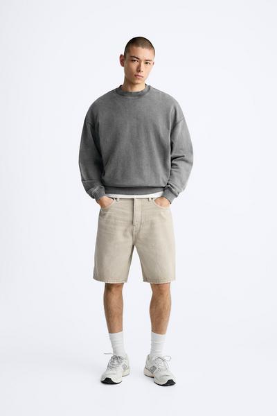 STRAIGHT FIT DENIM BERMUDA JORT_0