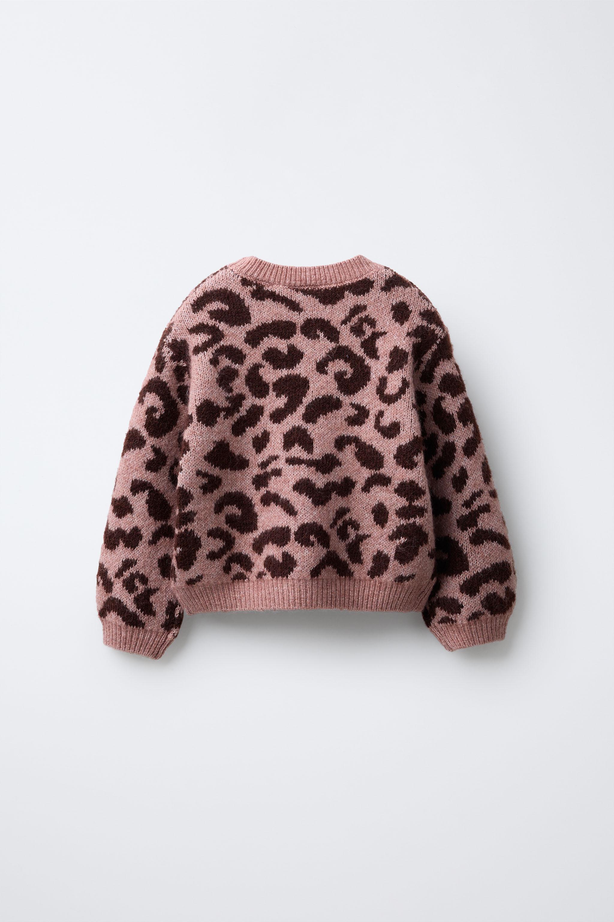 ANIMAL PRINT KNIT JUMPER - Pink | ZARA Australia