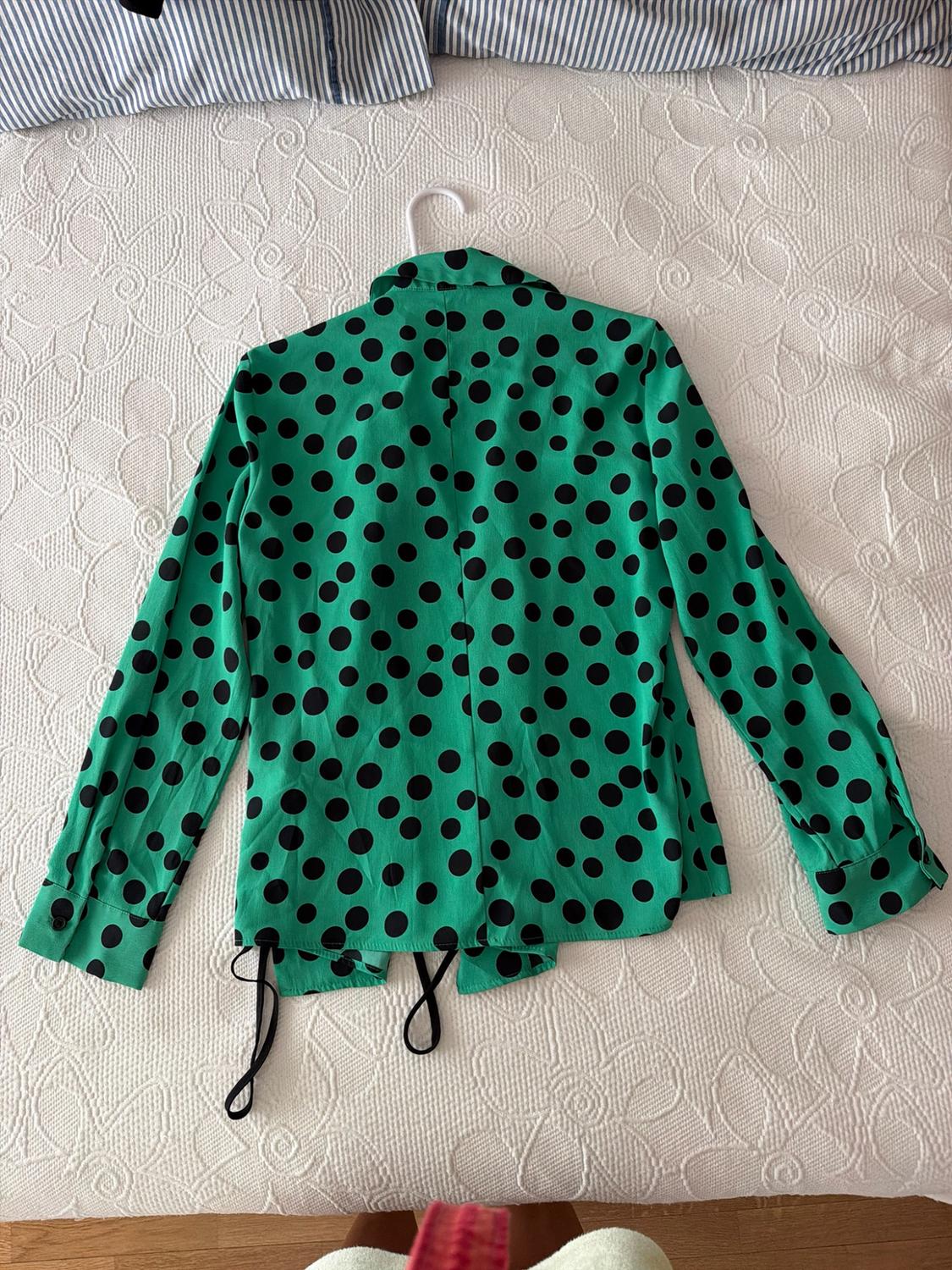 POLKA DOT BLOUSE WITH BOW DETAIL - Image 4
