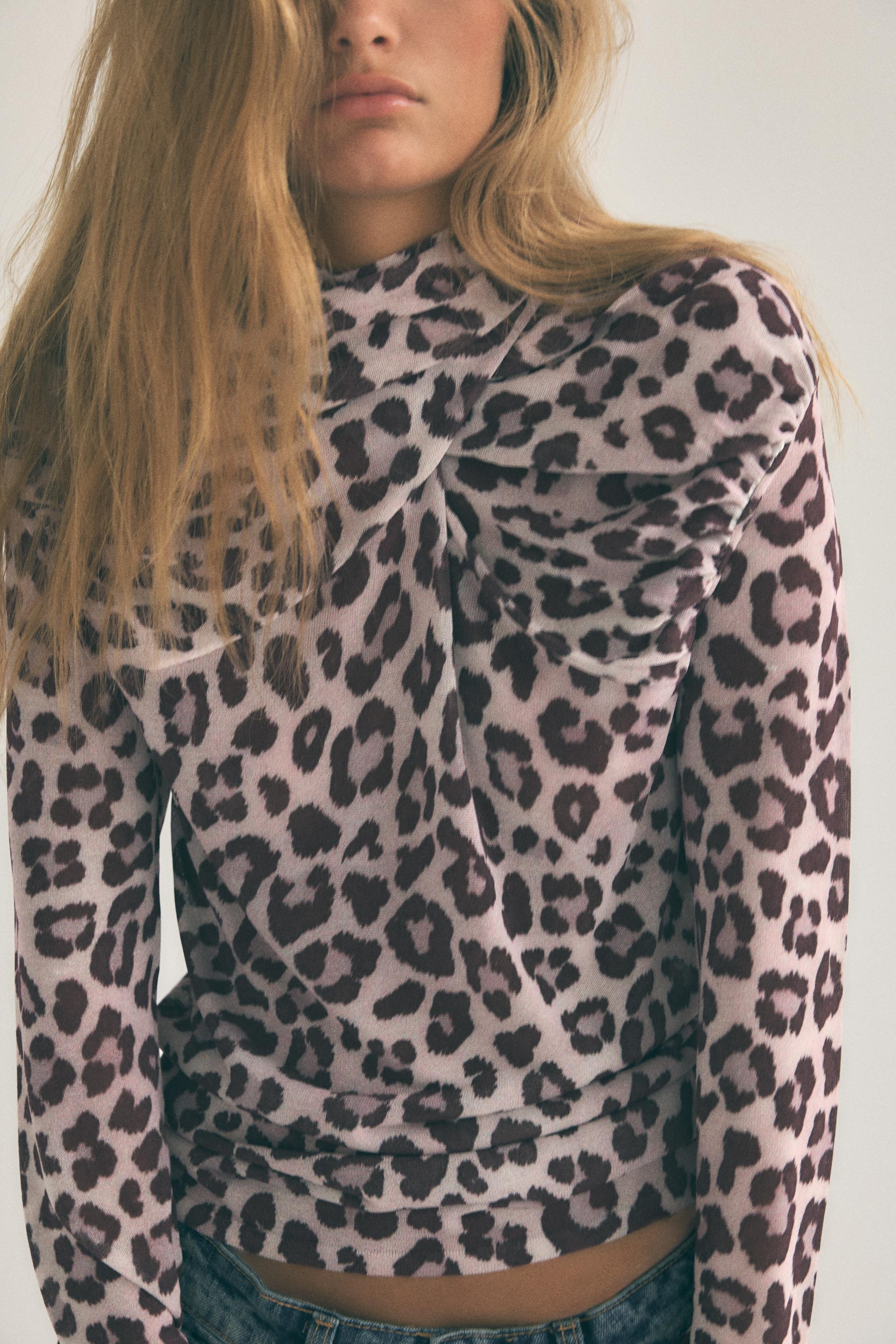 ANIMAL JACQUARD KNIT TOP - Leopard | ZARA Australia