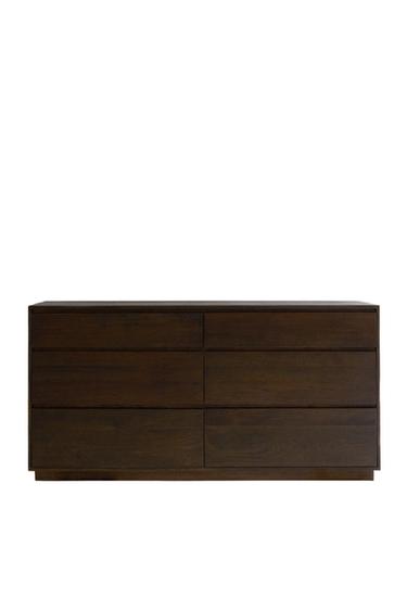 CÓMODA DE MADEIRA COM GAVETAS - Castanho-escuro da Zara