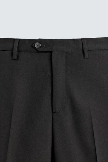 100% WOOL SUIT TROUSERS - Black by Zara - Image 7