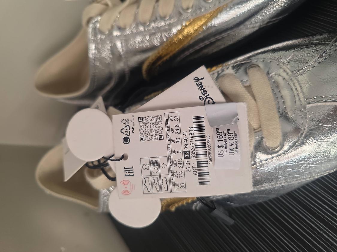 METALLIC LEATHER TRAINERS HARRY LAMBERT FOR ZARA x DISNEY - Image 4