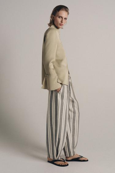 ZW COLLECTION LIMITED EDITION RUFFLE BLAZER - Beige by Zara - Image 6