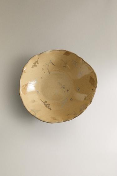 STONEWARE BOWL WITH DESIGNS - Beige by Zara - Image 4