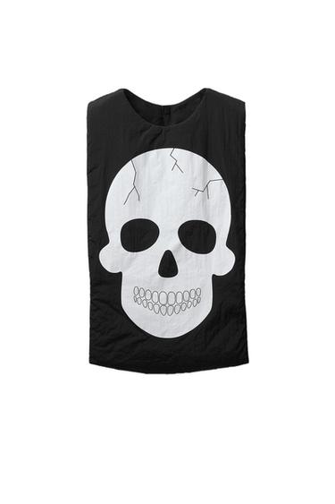 Zara GLOW-IN-THE-DARK SKULL VEST COSTUME - Black - Image 0