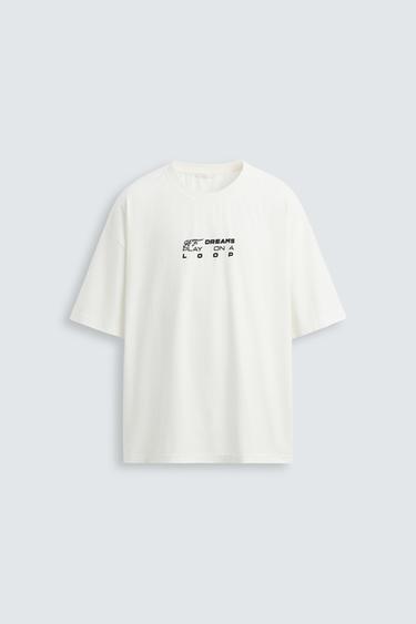 CAMISETA GRÁFICOS ESTAMPADOS - Blanco de Zara
