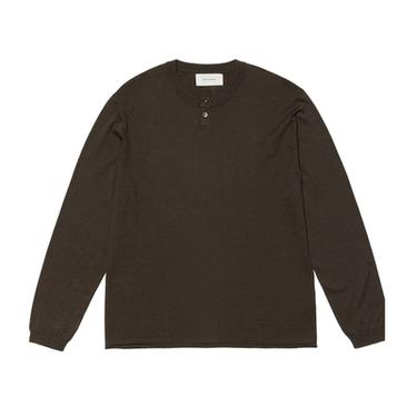 COTTON-CASHMERE BUTTON NECK SWEATER - Chocolate by Zara