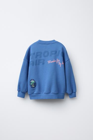 SWEAT IMPRIMÉ PIÈCES - Bleu moyen de Zara - Image 1