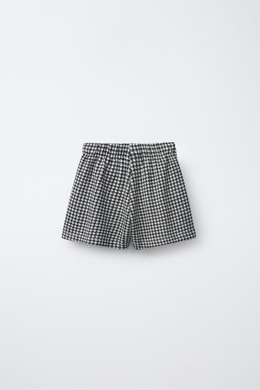HOUNDSTOOTH BERMUDA SKORT - Black / White by Zara - Image 1