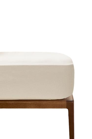 Zara SATEEN FITTED SHEET | 15.7" THICK (300 THREAD COUNT) - Beige